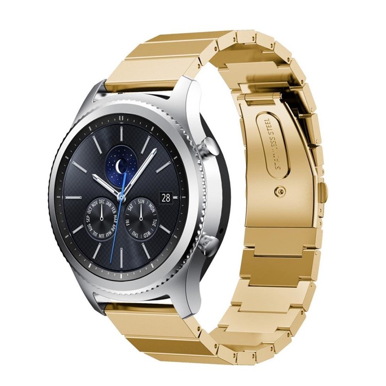 Solid Link Stainless Steel Watch Strap Replacement for Samsung Gear S3 Classic / S3 Frontier - Gold Color-4