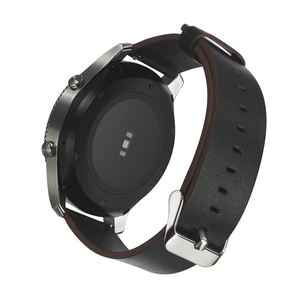 Durable Leather Watch Band for Samsung Gear S3 Classic / S3 Frontier - Black-2