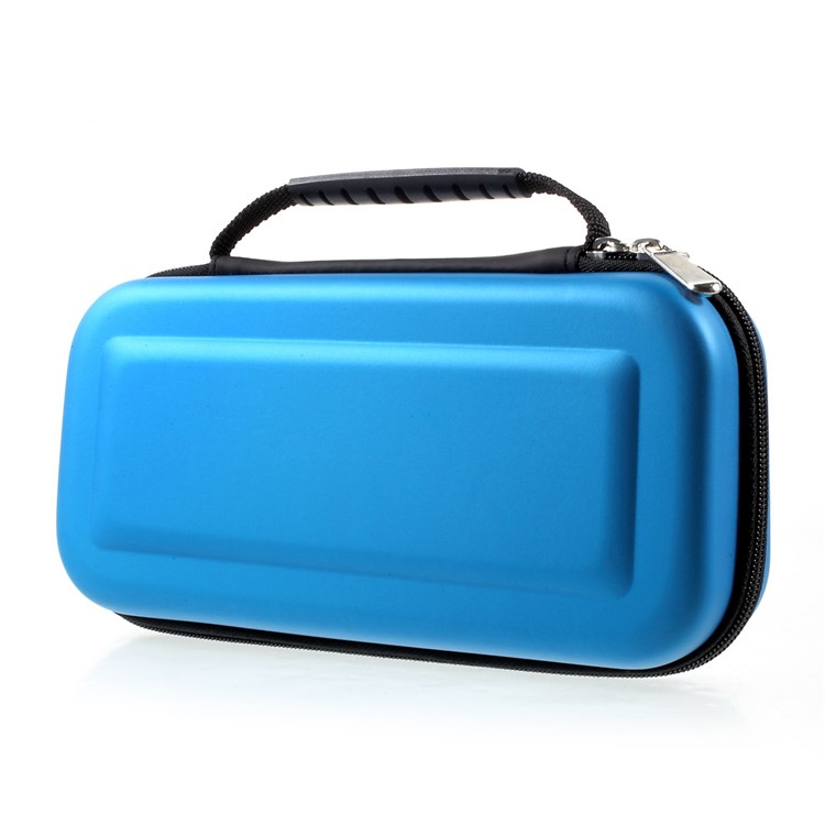 Portable Hard Shell Travel Carrying Box Case with Zipper Closure for Nintendo Switch - Blue-1