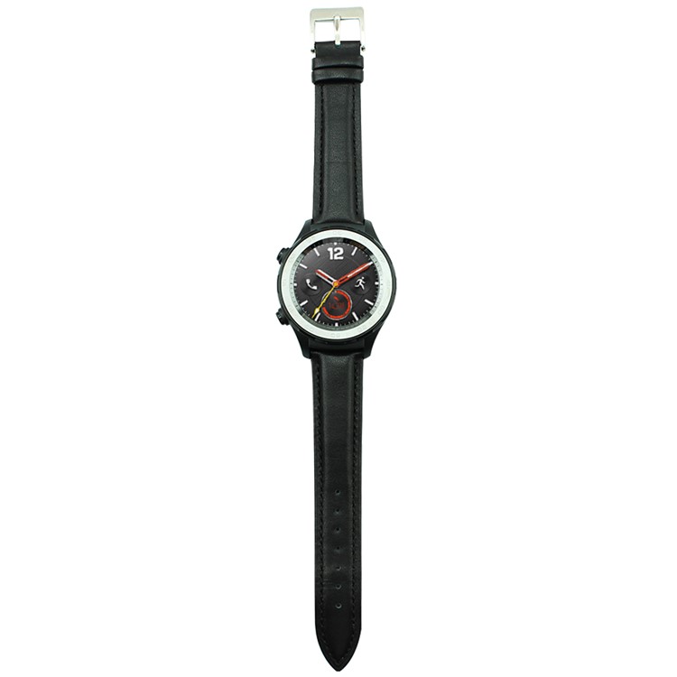 Genuine Leather Watch Band Strap Replacement for Huawei Watch 2 - Black-2