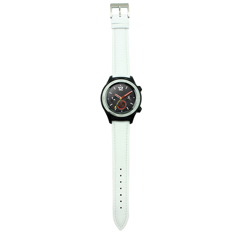 Genuine Leather Watch Wrist Band for Huawei Watch 2 - White-2