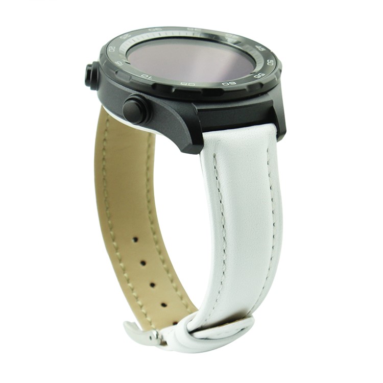 Genuine Leather Watch Wrist Band for Huawei Watch 2 - White-3