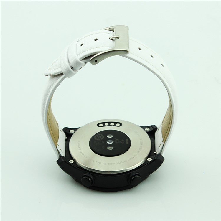 Genuine Leather Watch Wrist Band for Huawei Watch 2 - White-4
