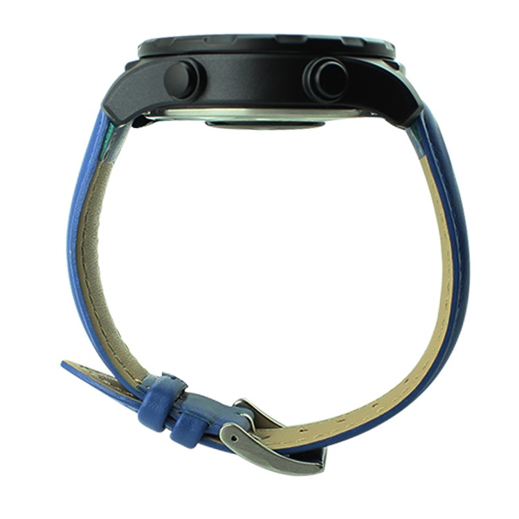 Genuine Leather Watch Band with Classic Buckle for Huawei Watch 2 - Blue-4