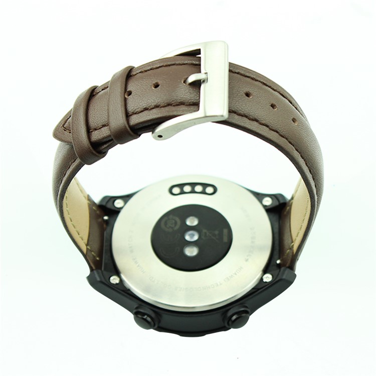 Genuine Leather Watch Band Replacement for Huawei Watch 2 - Coffee-3