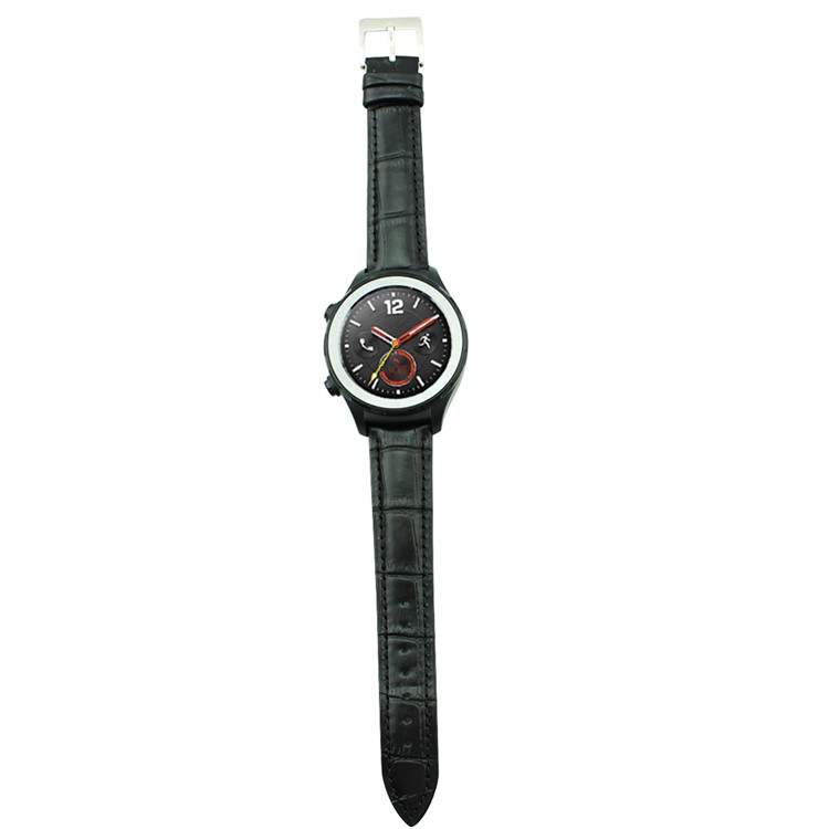 Crocodile Texture Genuine Leather Watch Band for Huawei Watch 2 - Black-2