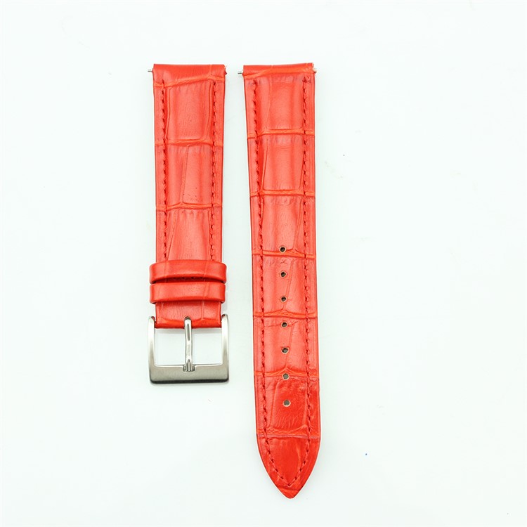 Crocodile Texture Genuine Leather Watch Bracelet Band for Huawei Watch 2 - Red-3