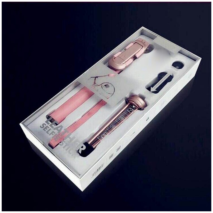 WONEW Selfie Set Extendable Selfie Stick Tripod Mount Adapter with Bluetooth Remote Shutter etc. - Rose Gold Color-11
