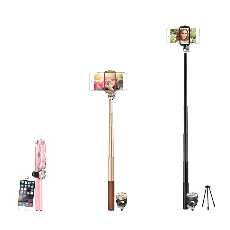 WONEW Selfie Set Extendable Selfie Stick Tripod Mount Adapter with Bluetooth Remote Shutter etc. - Rose Gold Color-7