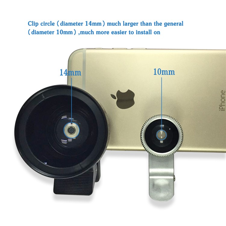 MACTREM 2 in 1 Wide Angle + Macro Universal Cell Phone Lens Kit for iPhone 6s / 6s Plus etc.-5