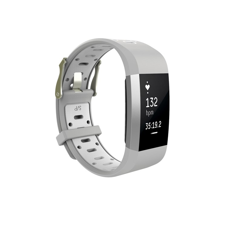 10Pcs/Set Bi-color Soft-Silikon-Uhr-Band-Ersatz für Fitbit Charge 2, Größe: S-11