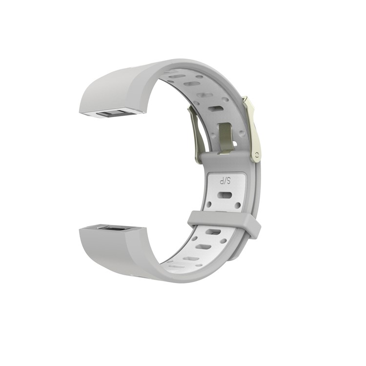10Pcs/Set Bi-color Soft-Silikon-Uhr-Band-Ersatz für Fitbit Charge 2, Größe: S-13
