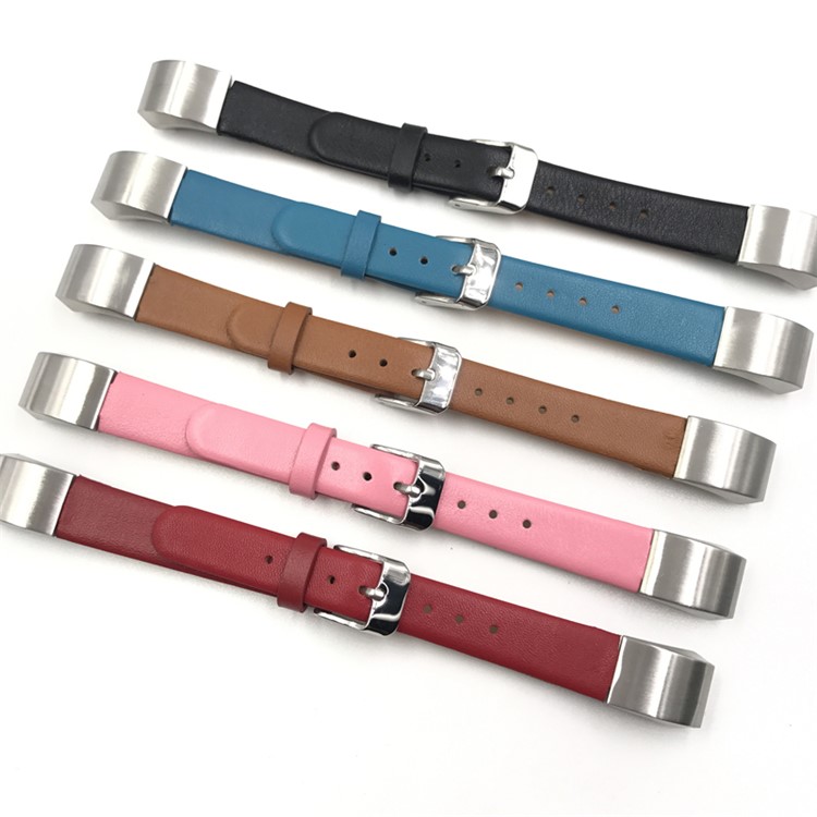 Banda de relógio de couro genuíno para o Fitbit Alta HR / Fitbit Alta - negro-3