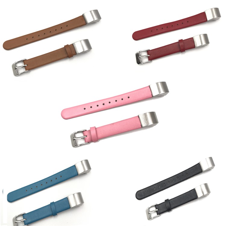 Banda de relógio de couro genuíno para o Fitbit Alta HR / Fitbit Alta - negro-4