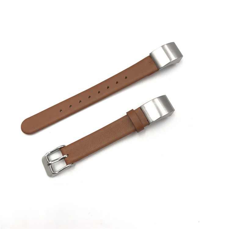 Genuine Leather Watch Strap with Classic Buckle for Fibit Alta HR / Fitbit Alta - Brown-1