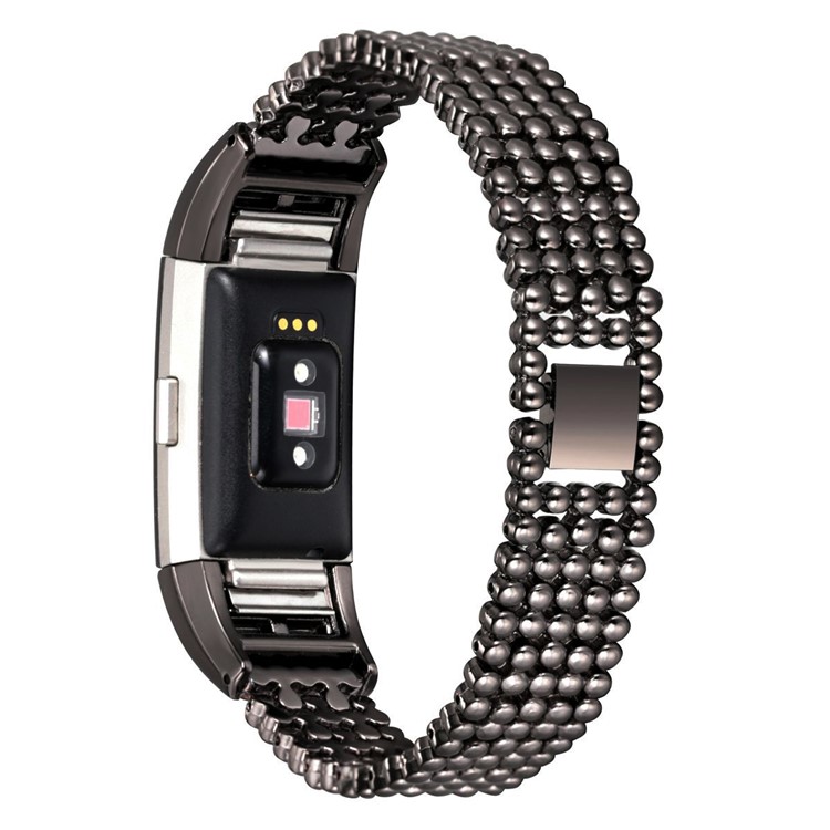 5 BReposição da faixa de relógio em aço inoxidável para Fitbit Charge 2 - negro-2