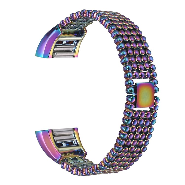 5 Beads Stainless Steel Watch Strap Replacement for Fitbit Charge 2 - Multi-color-1