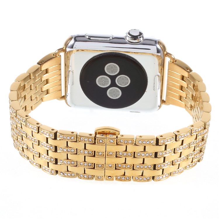 Diamond Electroplated Stainless Steel Watch Band for Apple Watch Series 2 Series 1 42mm - Silver-5