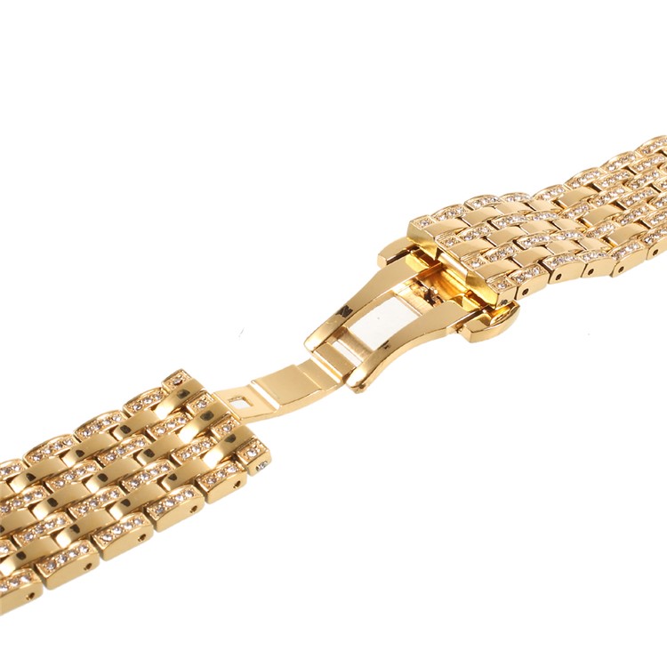 Diamond Electroplated Stainless Steel Watch Band for Apple Watch Series 2 Series 1 42mm - Silver-7