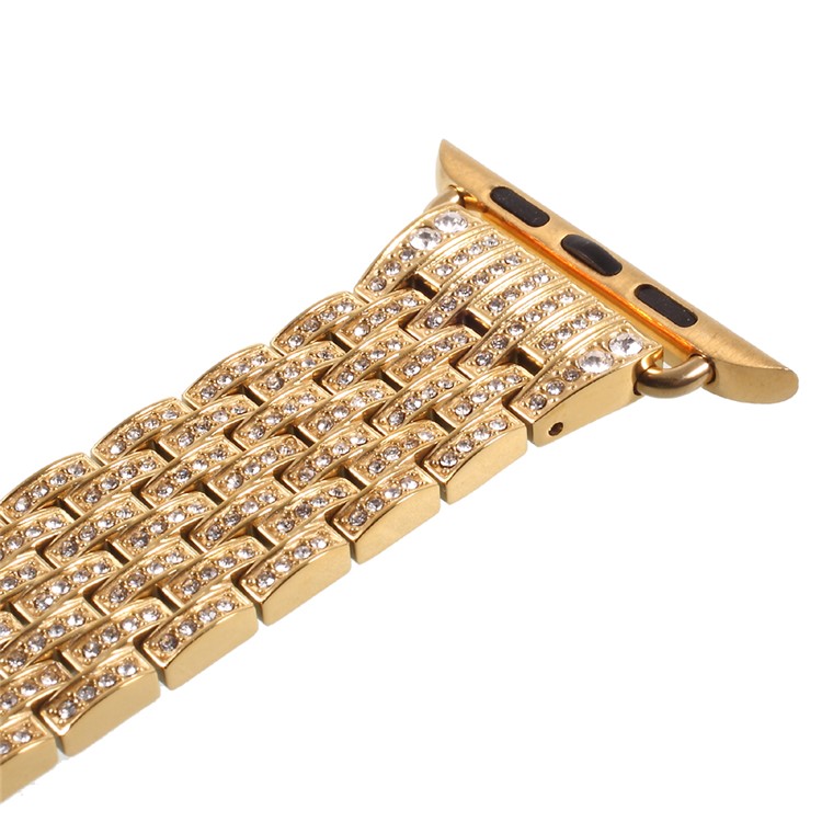 Diamond Electroplated Stainless Steel Watch Band for Apple Watch Series 2 Series 1 42mm - Silver-8