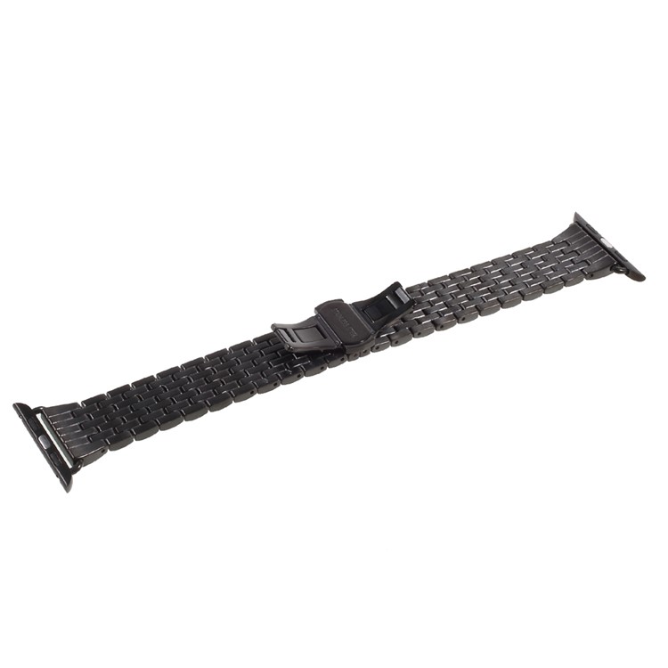 Electroplated Diamond Stainless Steel Watch Strap for Apple Watch Series 2 Series 1 42mm - Black-2
