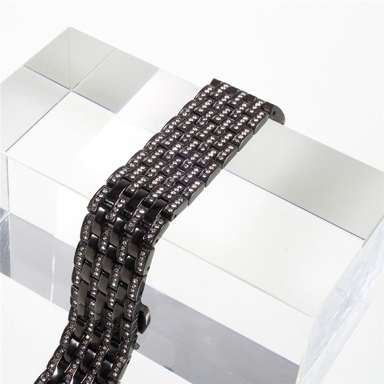 Electroplated Diamond Stainless Steel Watch Strap for Apple Watch Series 2 Series 1 42mm - Black-5