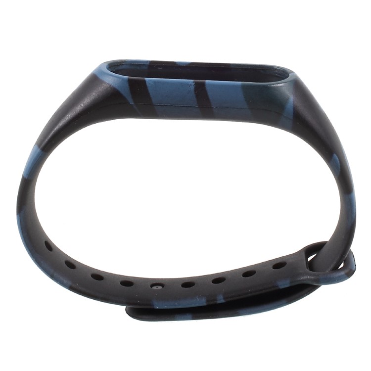 Camouflage Pattern Soft Silicone Wrist Watch Band for Xiaomi Mi Band 2 - Baby Blue-2