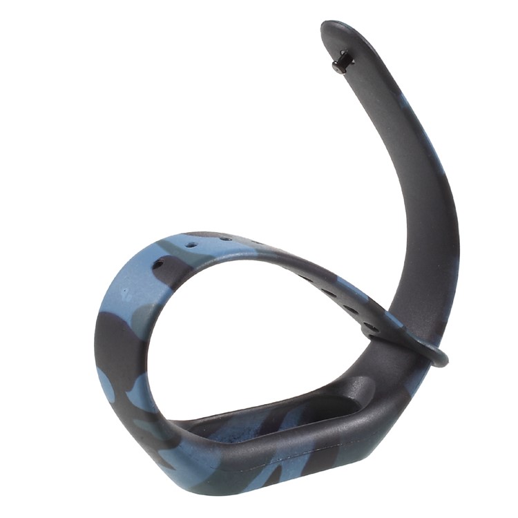 Camouflage Pattern Soft Silicone Wrist Watch Band for Xiaomi Mi Band 2 - Baby Blue-4