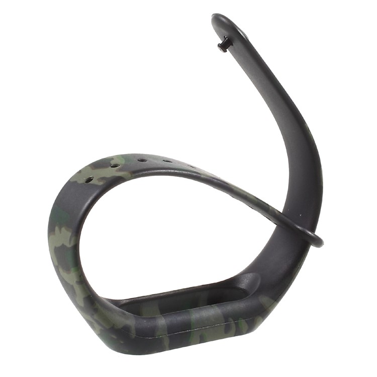 Camouflage Pattern Silicone Watch Band Replacement for Xiaomi Mi Band 2 - Green-4