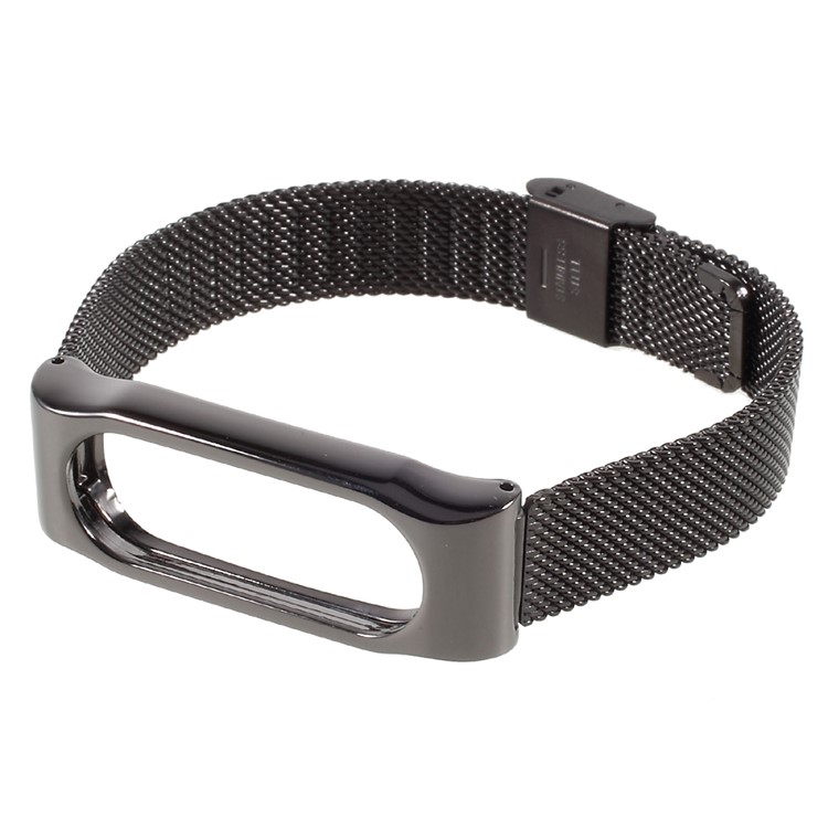 Mesh Magnetic Milanese Watch Strap for Xiaomi Mi Band 2 - Black-2