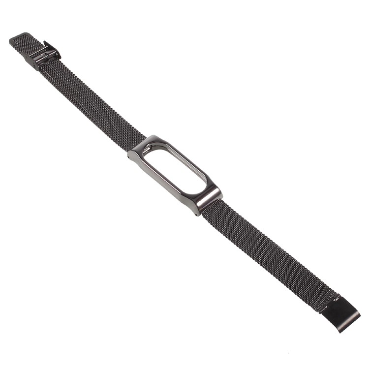 Mesh Magnetic Milanese Watch Strap for Xiaomi Mi Band 2 - Black-3