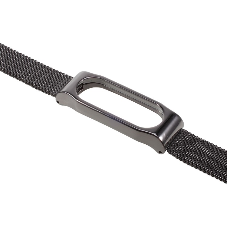 Mesh Magnetic Milanese Watch Strap for Xiaomi Mi Band 2 - Black-5