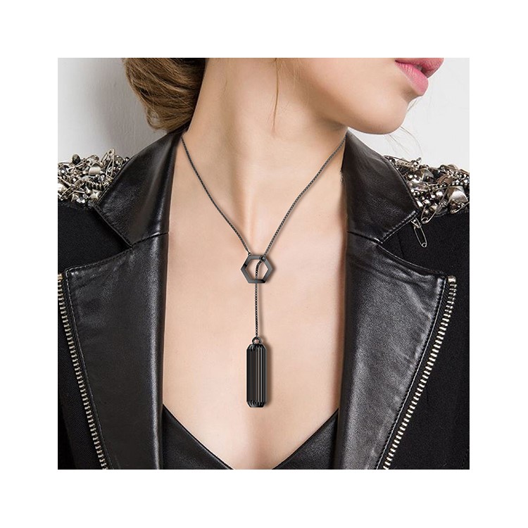 Accessory Jewelry Necklace Pendant for Fitbit Flex 2 - Black-3