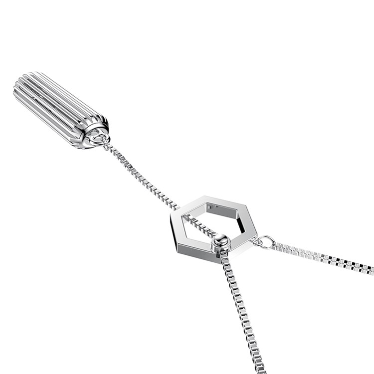 Metal Pendant Necklace for Fitbit Flex 2 Jewelry Accessories - Silver Color-4