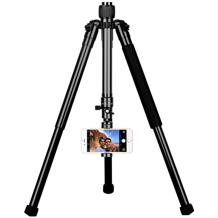 MOMAX Tripod Pro 6 Multi-functional Selfie Stick Table Top Tripod Outdoor Tripod for DSLR Cameras - Black-10