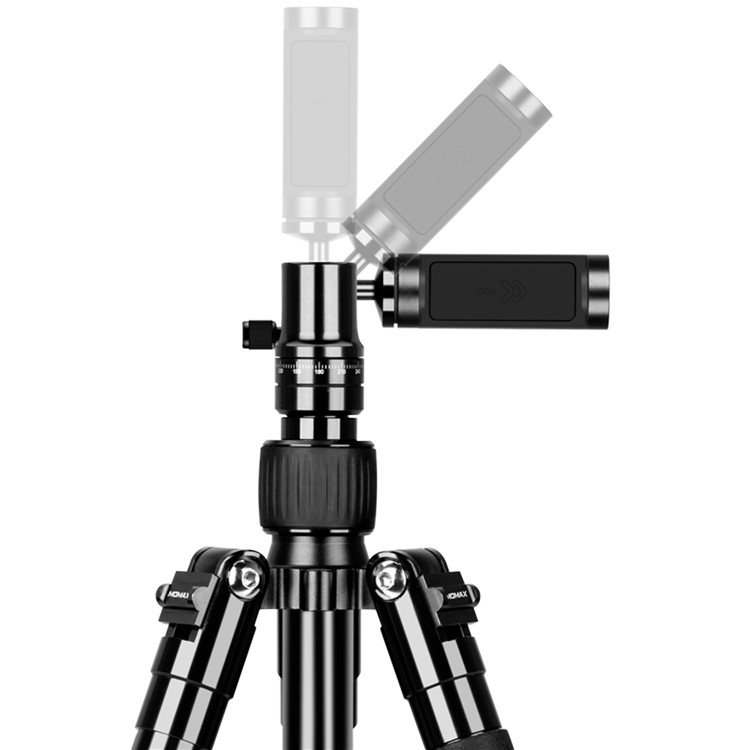 MOMAX Tripod Pro 6 Multi-functional Selfie Stick Table Top Tripod Outdoor Tripod for DSLR Cameras - Black-5