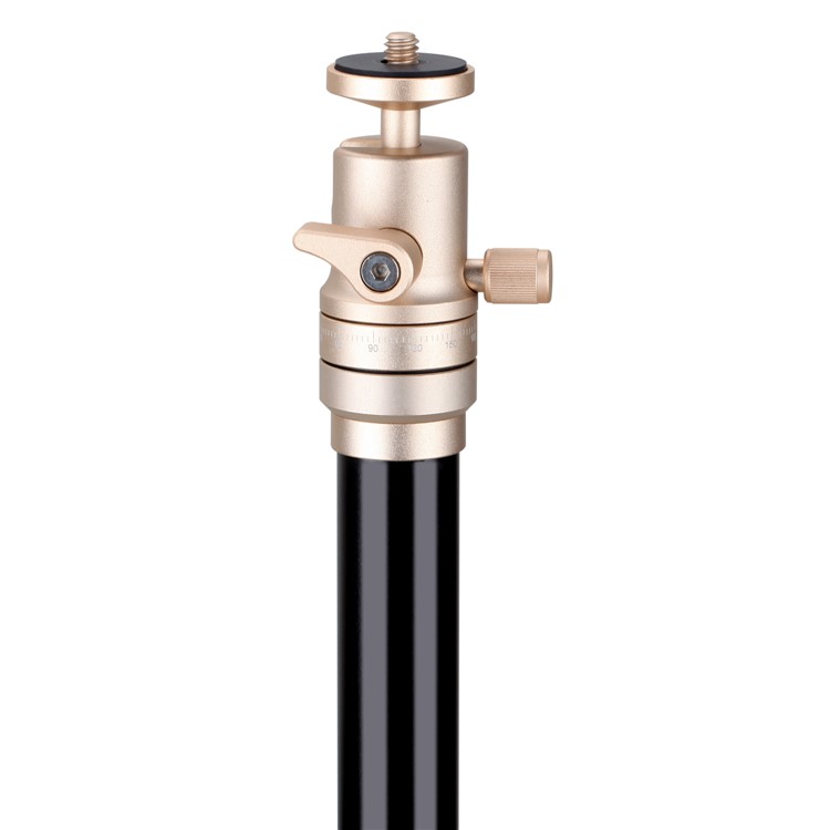 MOMAX Tripod Pro 6 Lightweight Camera Tripod Monopod Stand with Phone Grip + 360 Degree Ball Head - Gold Color-11