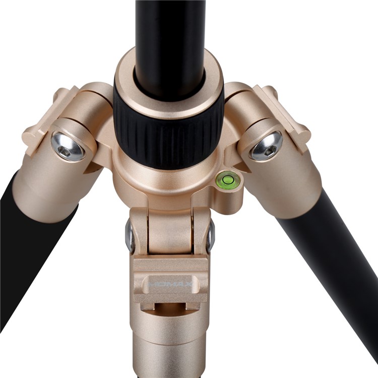 MOMAX Tripod Pro 6 Lightweight Camera Tripod Monopod Stand with Phone Grip + 360 Degree Ball Head - Gold Color-12