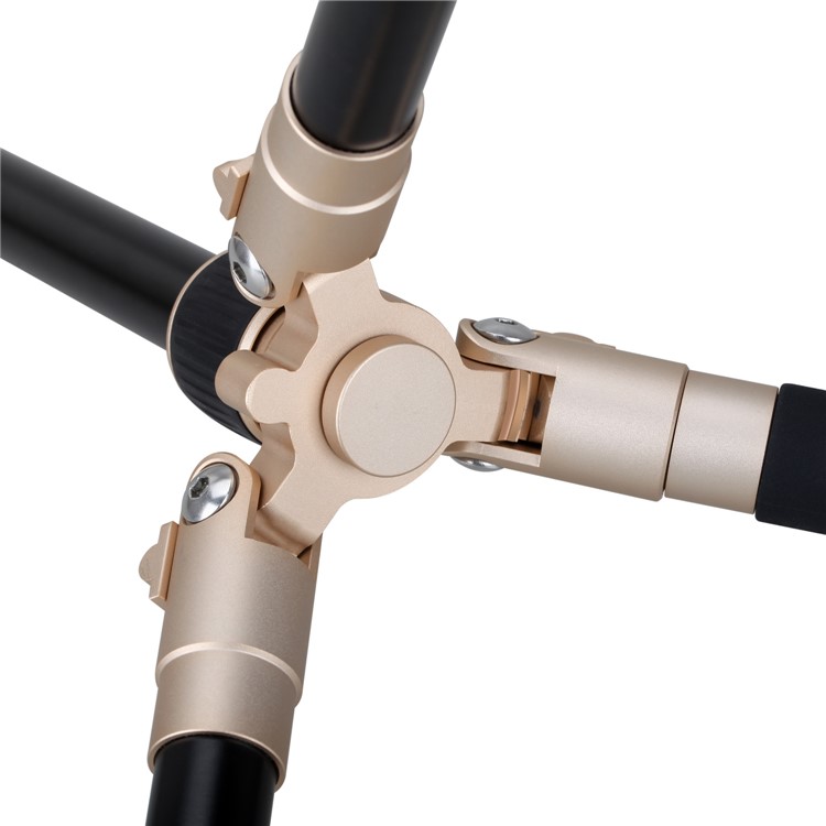 MOMAX Tripod Pro 6 Lightweight Camera Tripod Monopod Stand with Phone Grip + 360 Degree Ball Head - Gold Color-13