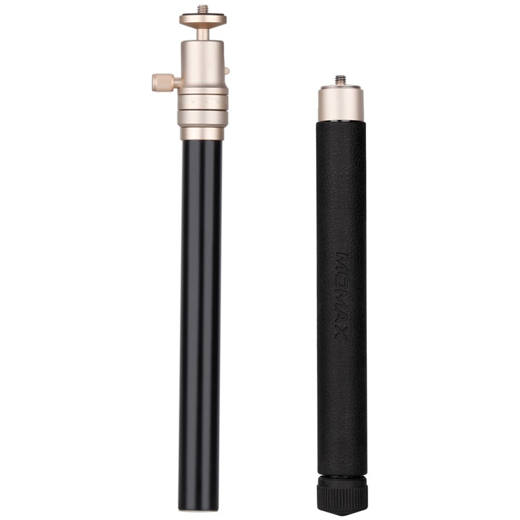MOMAX Tripod Pro 6 Lightweight Camera Tripod Monopod Stand with Phone Grip + 360 Degree Ball Head - Gold Color-14