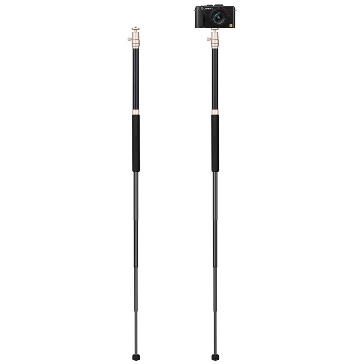MOMAX Tripod Pro 6 Lightweight Camera Tripod Monopod Stand with Phone Grip + 360 Degree Ball Head - Gold Color-18