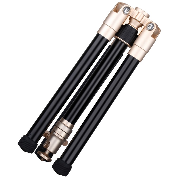 MOMAX Tripod Pro 6 Lightweight Camera Tripod Monopod Stand with Phone Grip + 360 Degree Ball Head - Gold Color-2