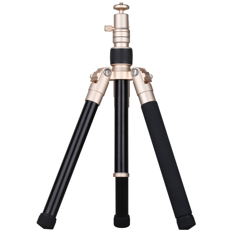 MOMAX Tripod Pro 6 Lightweight Camera Tripod Monopod Stand with Phone Grip + 360 Degree Ball Head - Gold Color-3
