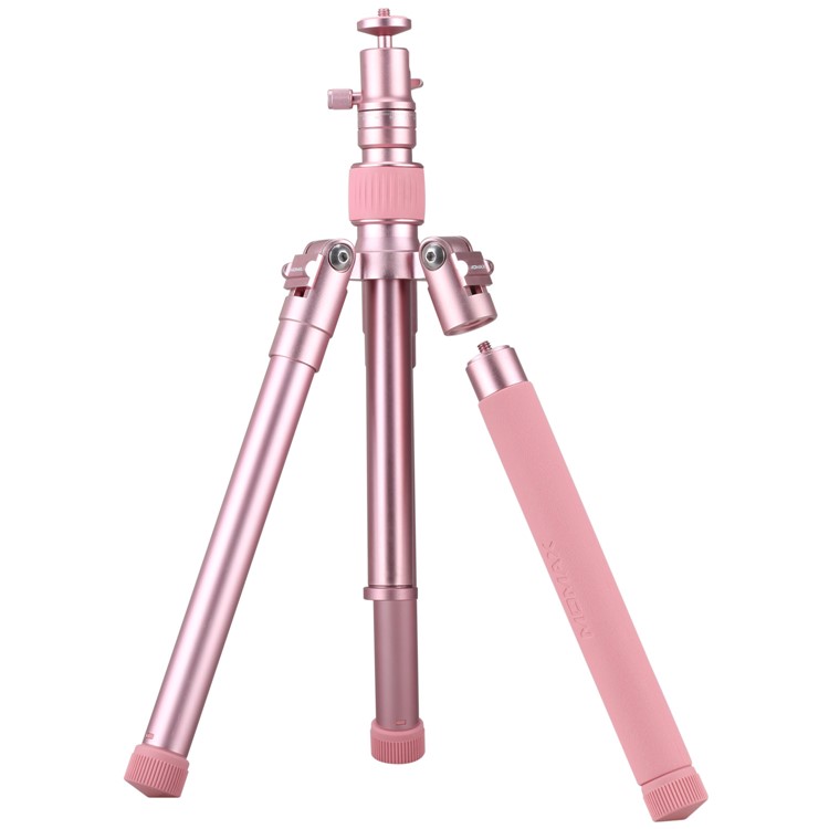 MOMAX Tripod Pro 6 Portable Camera Tripod Monopod Stand with Phone Grip + 1/4" Quick Release - Rose Gold Color-10