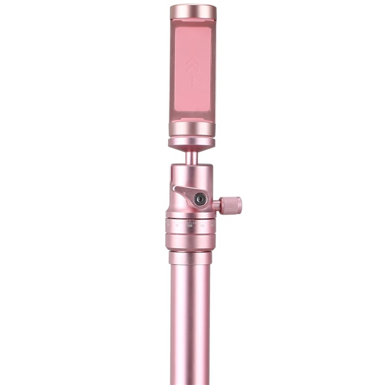 MOMAX Tripod Pro 6 Portable Camera Tripod Monopod Stand with Phone Grip + 1/4" Quick Release - Rose Gold Color-11