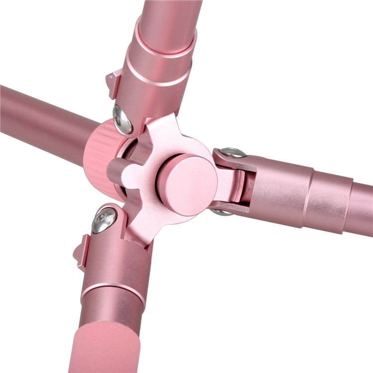 MOMAX Tripod Pro 6 Portable Camera Tripod Monopod Stand with Phone Grip + 1/4" Quick Release - Rose Gold Color-14