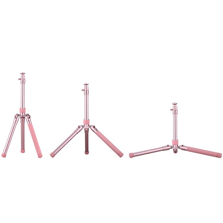 MOMAX Tripod Pro 6 Portable Camera Tripod Monopod Stand with Phone Grip + 1/4" Quick Release - Rose Gold Color-20