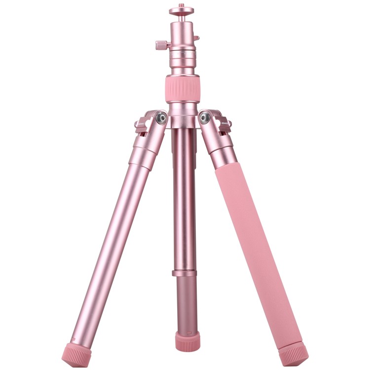 MOMAX Tripod Pro 6 Portable Camera Tripod Monopod Stand with Phone Grip + 1/4" Quick Release - Rose Gold Color-3