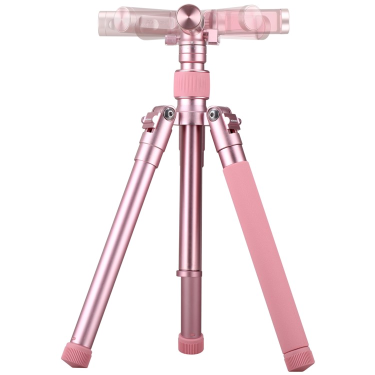 MOMAX Tripod Pro 6 Portable Camera Tripod Monopod Stand with Phone Grip + 1/4" Quick Release - Rose Gold Color-6