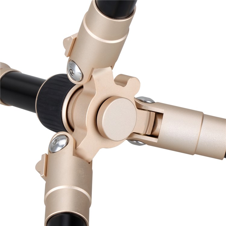 MOMAX Tripod Pro 5 Extendable Camera Tripod Monopod Stand with 360 Degree Ball Head + 1/4" Quick Release - Gold Color-10